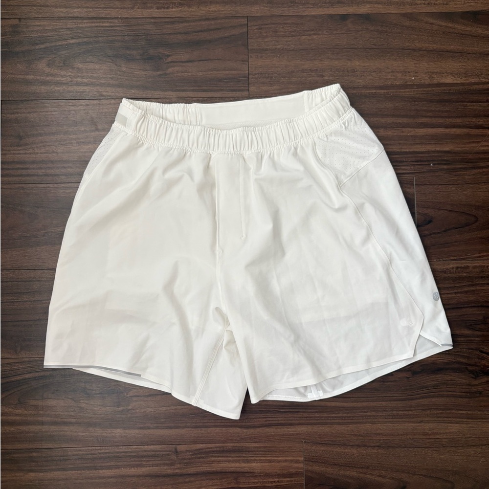 Lululemon Surge Lined Running Shorts
White, Size M